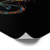 BMXアートカラフルバイクモトクロスフリースタイルバイク ポスター (角)