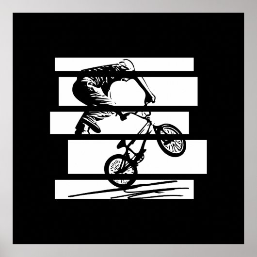 BMXウィーリーシルエットアーバンライン ポスター (正面)