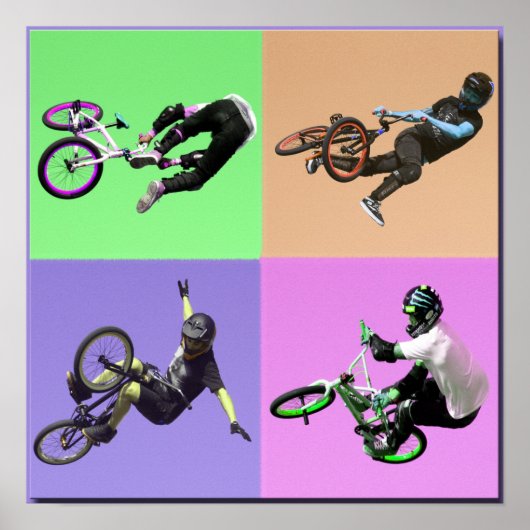 BMXエクストリームポップ・アートのアート、著作権カレンJ Williams ポスター (正面)