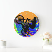 BMXオンレインボーロード ラージ壁時計 (ホーム)