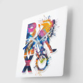 Bmxカラフルウォールクロック スクエア壁時計 (傾斜)