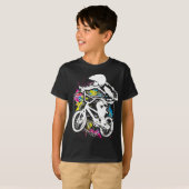 Bmxカラフルバイクもしくは自転車に乗る人- パーソナライズされた Bmx Tシャツ (正面フル)