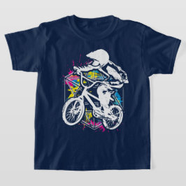 Bmxカラフルバイクもしくは自転車に乗る人- Bmxバイク – Bmxアパレル Tシャツ