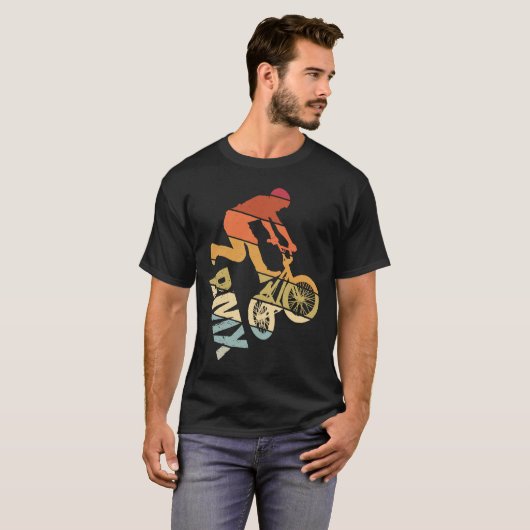 BMXカラー自転車ファン自転車バイクもしくは自転車に乗る人BMX自転車vi Tシャツ (正面フル)