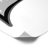 BMXキンググレースケ文字デザインール ポスター (角)