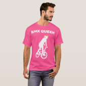 BMXクイーンウォバイクバックスガールズBMXサイクリング Tシャツ (正面フル)