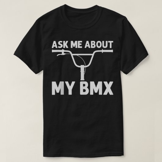 BMXクールデザイン女子男性へスポーツバイク Tシャツ (デザイン正面)