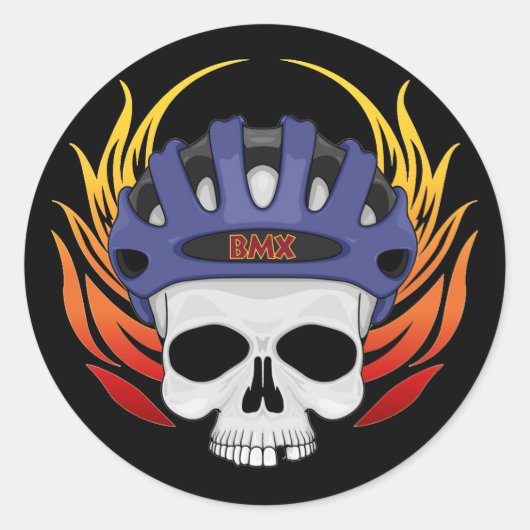 BMXスカル ラウンドシール (正面)