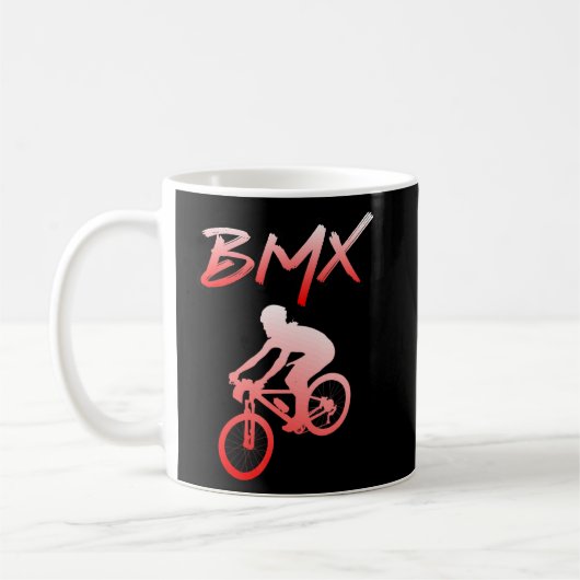 Bmxスタントバイクバイクモトクロス17 コーヒーマグカップ (左)