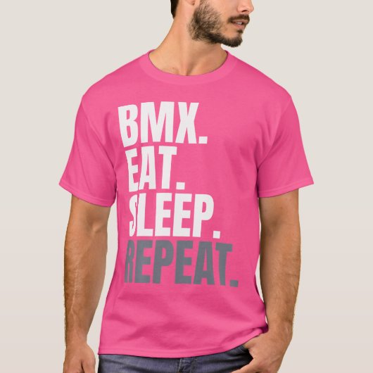 BMXスリープ食べレピ男性へアBmxing BmxバイクBmx Tシャツ (正面)