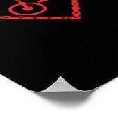 BMXチェーンハートバレンタインデー自転車ライダー ポスター (角)