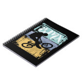 BMXティー – ヴィンテージレトロBMXバイクライダー ノートブック (左側)