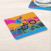 BMXトリックスター – BMXトリックバイク スクエアペーパーコースター (アングル)