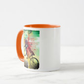 BMXトリック自転車ライダー マグカップ (正面左)