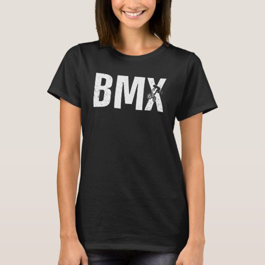 BMXバイおもしろいクデザイン女子ユ男性へーザーBMXビキ Tシャツ (正面)
