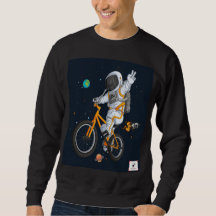 BMXバイクに搭乗する宇宙飛行士