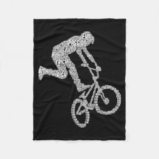 BMXバイクのスタントスタイルのライダーの少年たち フリースブランケット