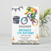 BMXバイクの誕生日パーティーの招待状 招待状 (スタンド正面)