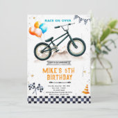 BMXバイクの誕生日パーティーの招待状 招待状 (スタンド正面)
