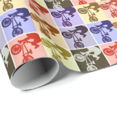 BMXバイクもしくは自転車に乗る人アポップ・アートのート ラッピングペーパー (ロールコーナー)