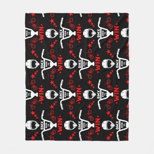 Bmxバイクもしくは自転車に乗る人フリースタイル フリースブランケット (正面)