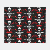 Bmxバイクもしくは自転車に乗る人フリースタイル フリースブランケット (正面(横))