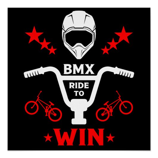 Bmxバイクもしくは自転車に乗る人フリースタイル ポスター (正面)