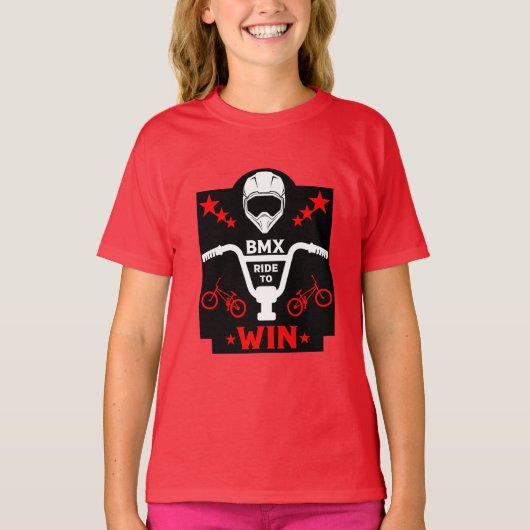 Bmxバイクもしくは自転車に乗る人フリースタイル Tシャツ (正面)