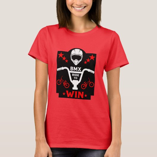 Bmxバイクもしくは自転車に乗る人フリースタイル Tシャツ (正面)