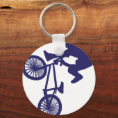 BMXバイクもしくは自転車に乗る人 キーホルダー (正面)
