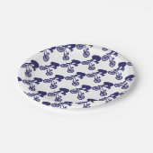 BMXバイクもしくは自転車に乗る人 ペーパープレート (アングル)