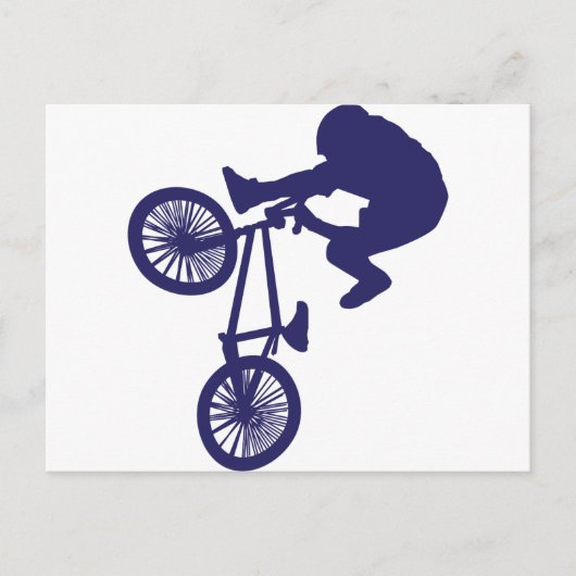 BMXバイクもしくは自転車に乗る人 ポストカード (正面)