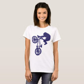 BMXバイクもしくは自転車に乗る人 Tシャツ (正面フル)