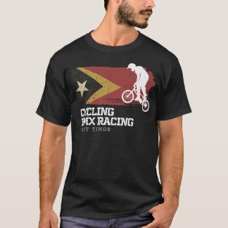 BMXバイクイーストティモール旗サイクリングサイクリングレースBMX Tシャツ