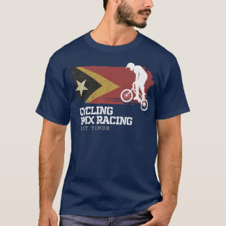 BMXバイクイーストティモール旗サイクリングサイクリングレースBMX Tシャツ