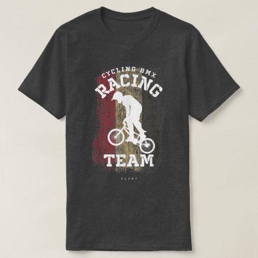 BMXバイクエジプト国旗サイクリングサイクリングレースBMX335 Tシャツ (デザイン正面)