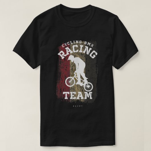 BMXバイクエジプト国旗サイクリングサイクリングレースBMX 336 Tシャツ (デザイン正面)