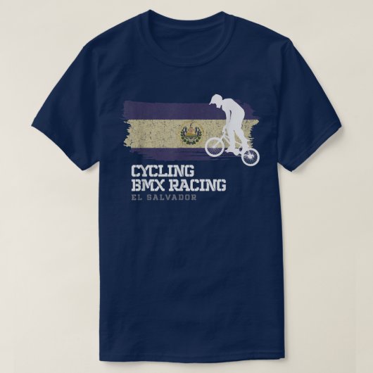 BMXバイクエルサルバドル国旗サイクリングサイクリングレースBM Tシャツ (デザイン正面)