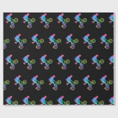 BMXバイクカラフルガールズ自転車 ラッピングペーパー (フラット)