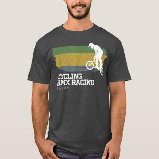 BMXバイクガボンフラッグサイクリングサイクリングレースBMX Tシャツ