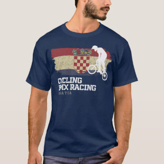 BMXバイククロアチアフラッグサイクリングサイクリングレースBMX 2 Tシャツ