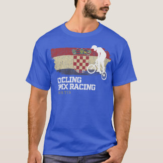 BMXバイククロアチアフラッグサイクリングサイクリングレースBMX 2 Tシャツ