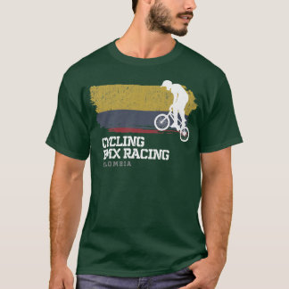 BMXバイクコロンビア国旗サイクリングサイクリングレースBMX Tシャツ