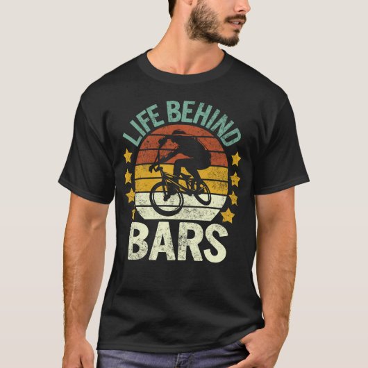BMXバイクシャツ、バーの後ろの生活シャツ、父親 Tシャツ (正面)