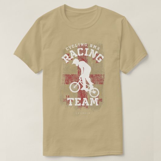 BMXバイクジョージア州旗サイクリングサイクリングレースBMX 31 Tシャツ (デザイン正面)
