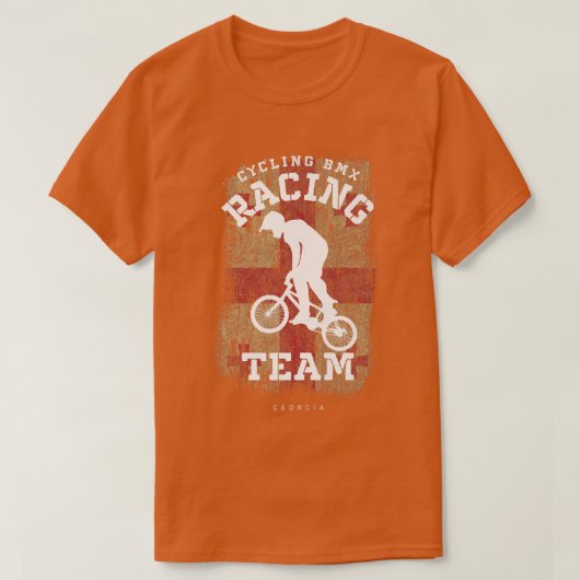 BMXバイクジョージア州旗サイクリングサイクリングレースBMX 31 Tシャツ (デザイン正面)