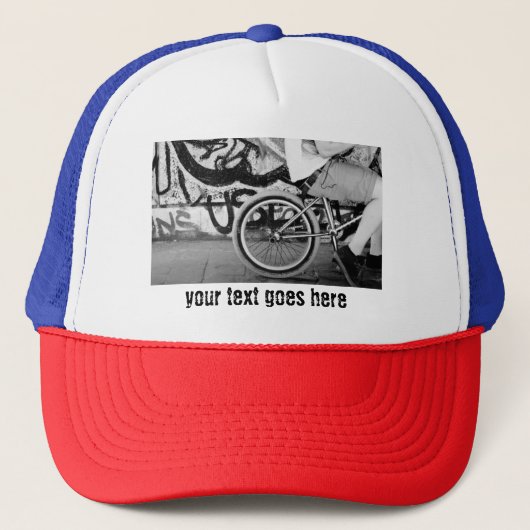 BMXバイクスケートパークグラフティブラック キャップ (正面)