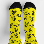 Bmxバイクソックス – イエローBmxフリースタイルソックス ソックス (上部)