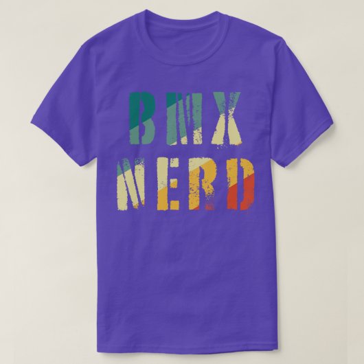 BMXバイクバイクもしくは自転車に乗る人レトロヴィンテージ2 Tシャツ (デザイン正面)