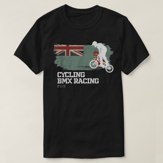 BMXバイクフィジー国旗サイクリングサイクリングレースBMX346 Tシャツ (デザイン正面)